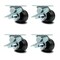 Service Caster 3.25 Inch Phenolic Caster Set with Roller Bearings and Brake/Swivel Lock SCC SCC-30CS3420-PHR-SLB-BSL-4 - alternate 1
